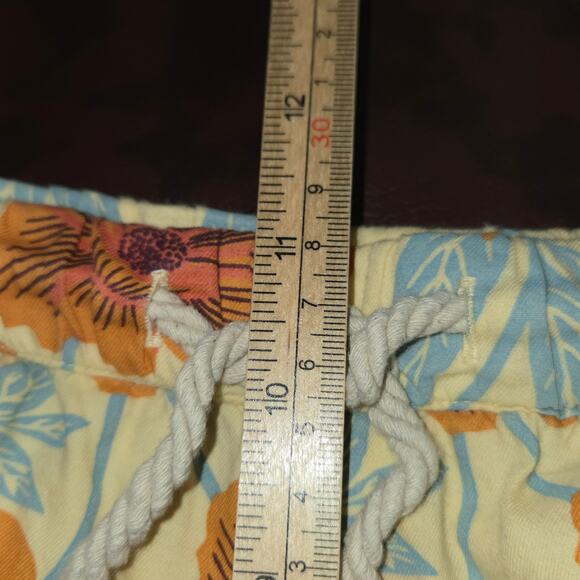 Pact Womens XL Organic Cotton Floral Shorts Yellow Boho Eco-Friendly Beach Comfy - Picture 13 of 15
